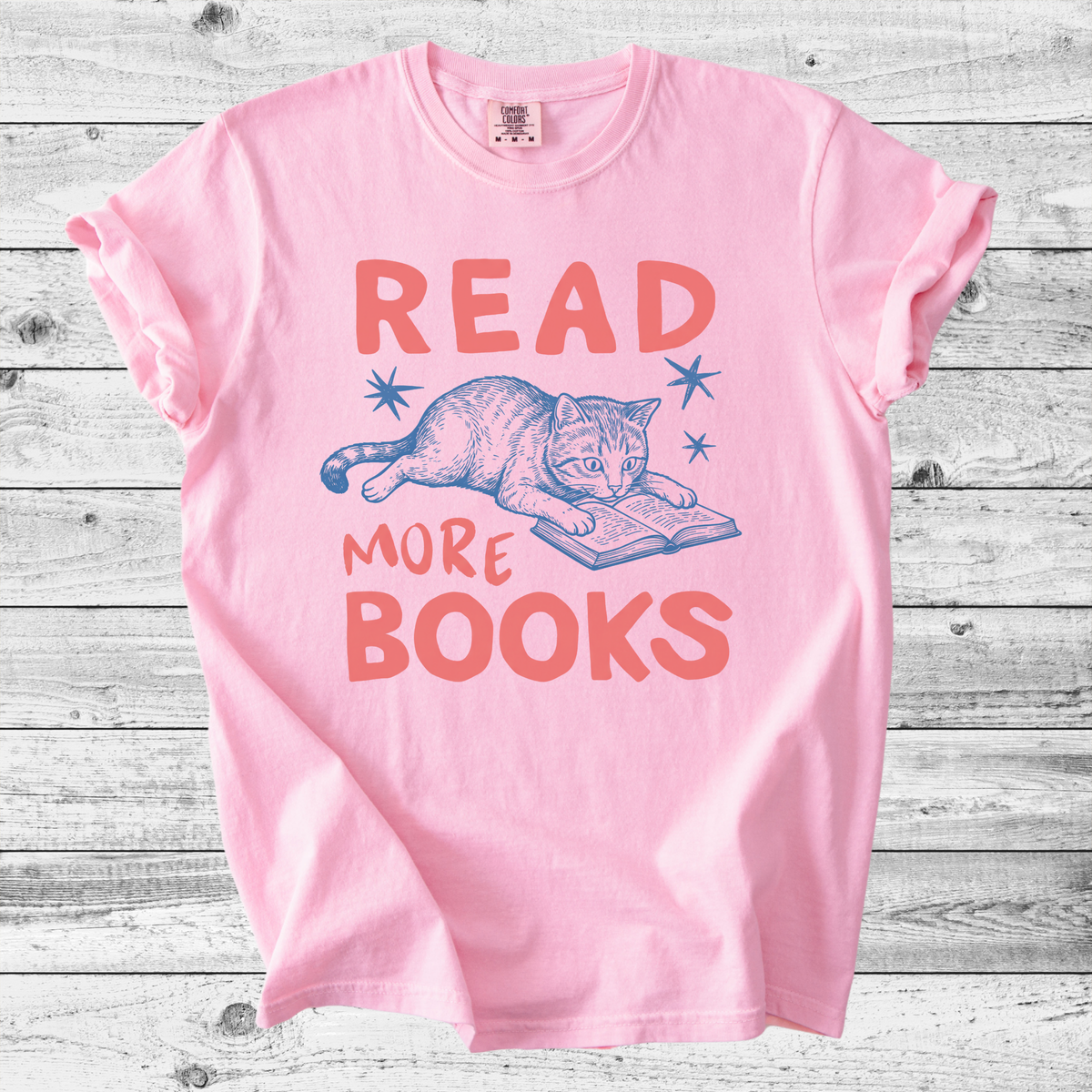 Read More Books Cat T-Shirt | Cute Cat & Book Lover Gift