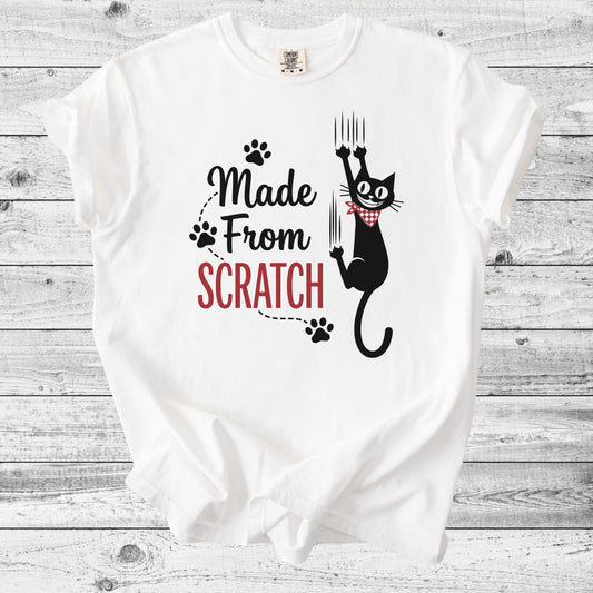Made From Scratch Cat T-Shirt | Funny Cat Mom Gift