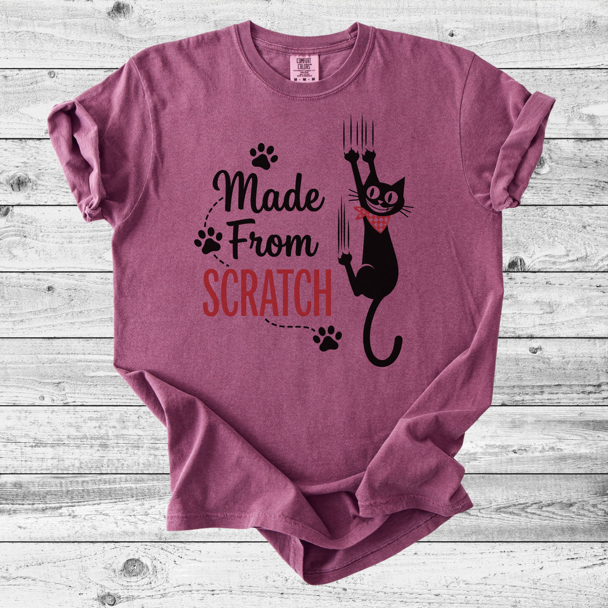 Made From Scratch Cat T-Shirt | Funny Cat Mom Gift