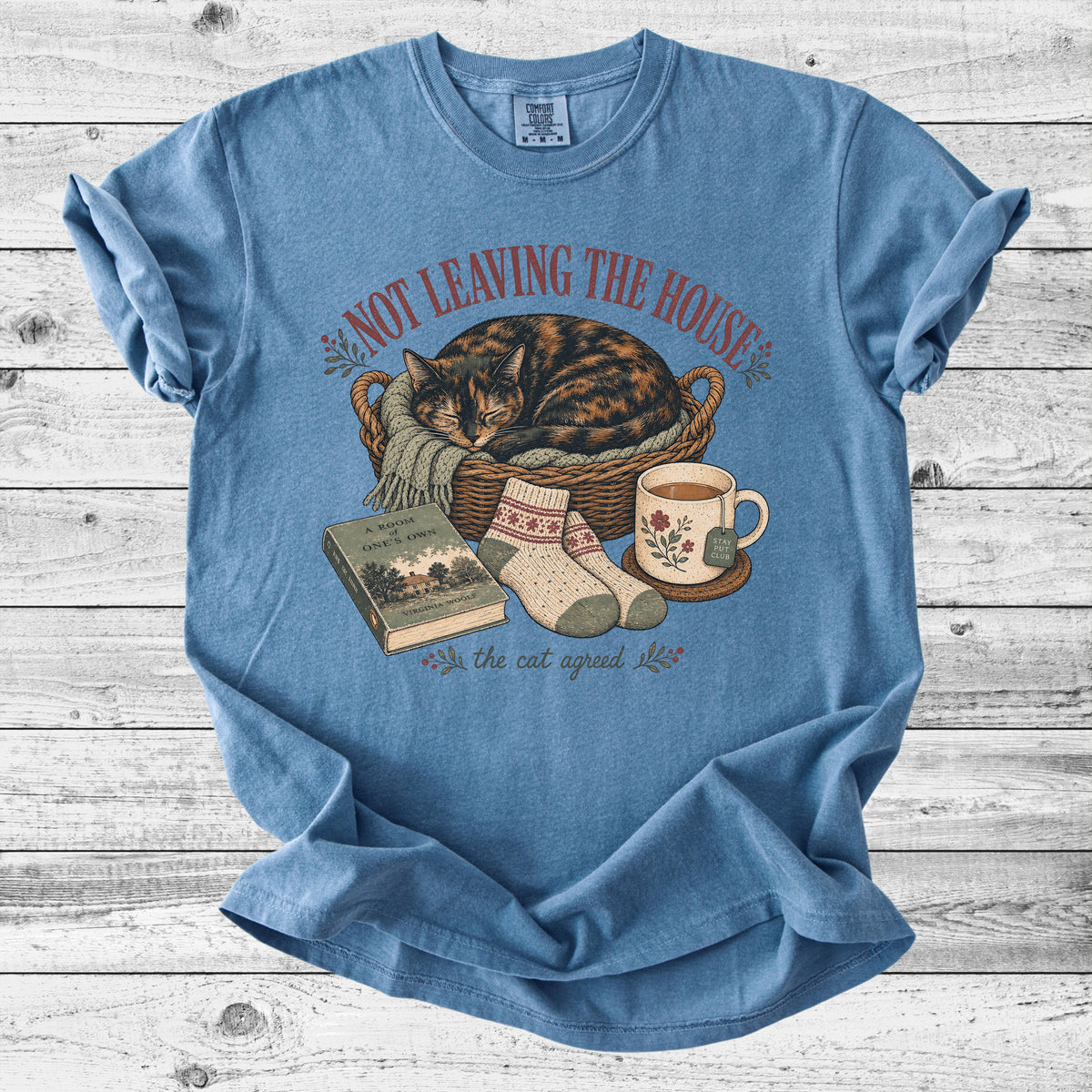 Not Leaving The House Cat T-Shirt | Introvert Cat Mom Gift