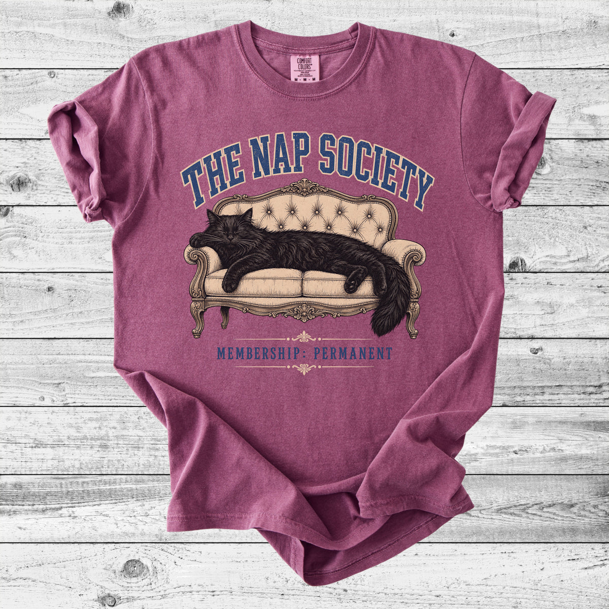 The Nap Society T-Shirt | Funny Cat Lover Gift for Naptime Fans