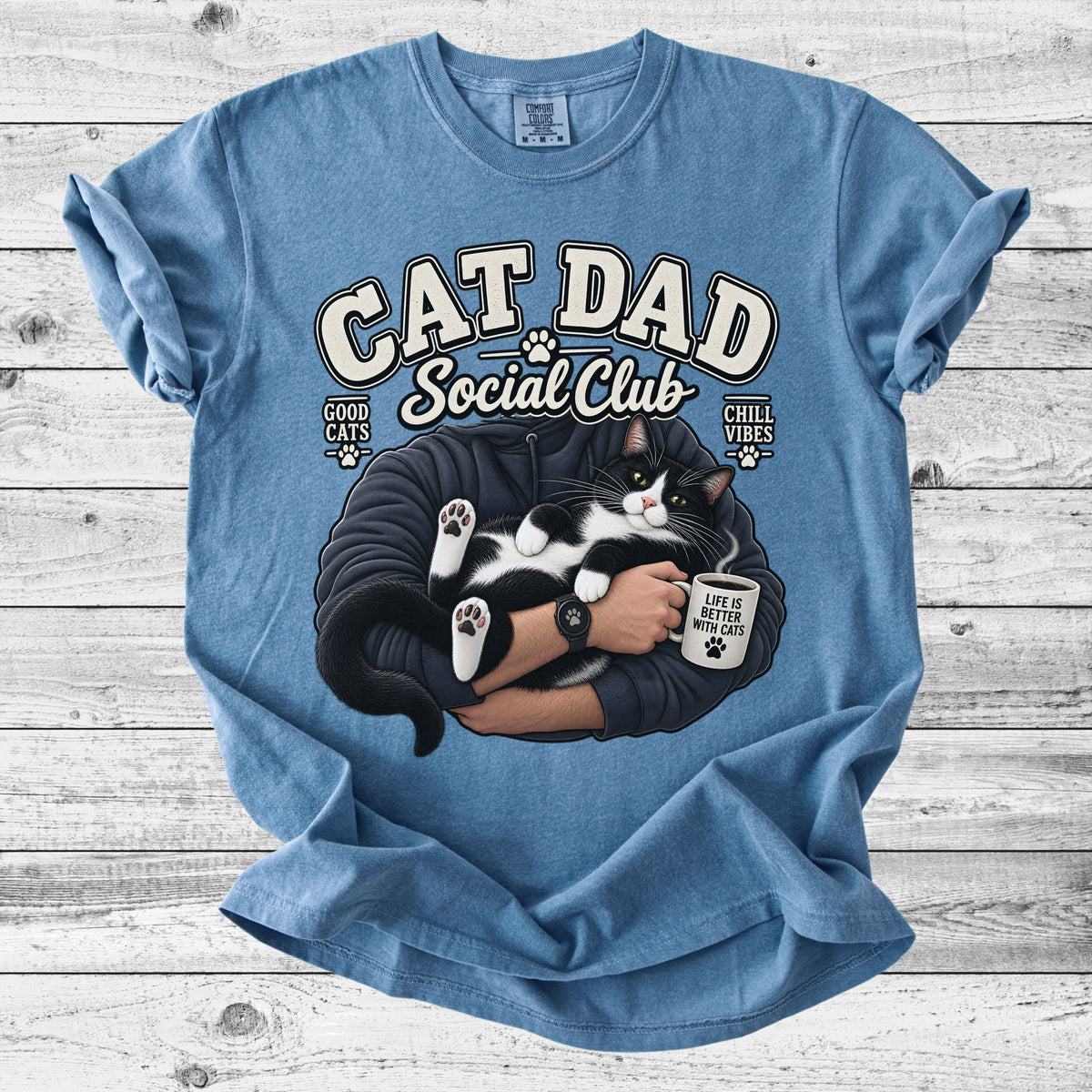 Cat Dad T-Shirt | Funny Cat Lover Gift for Him