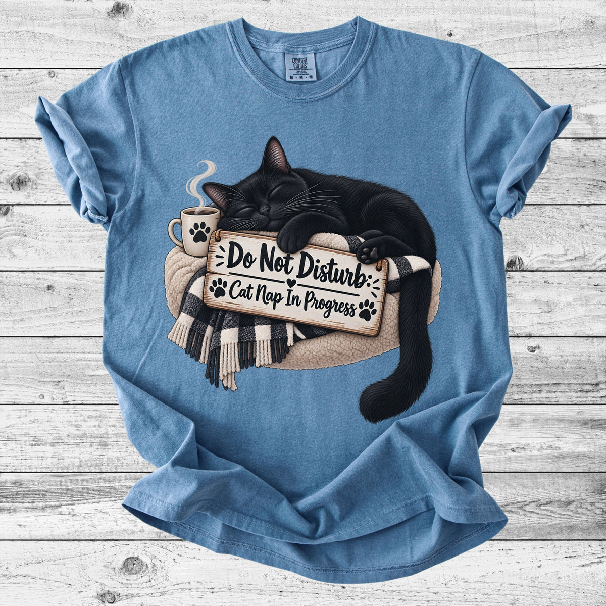 Do Not Disturb: Cat Nap In Progress T-Shirt | Funny Cat Mom Gift