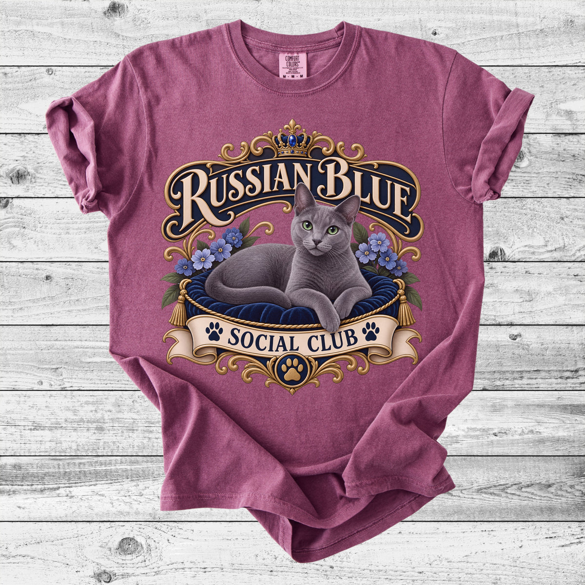 Russian Blue Cat T-Shirt | Cute Russian Blue Mom Gift