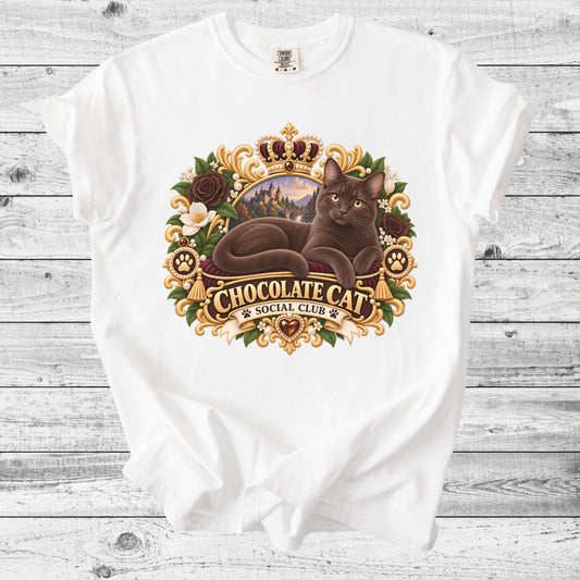 Chocolate Cat T-Shirt | Cute Brown Cat Mom Gift