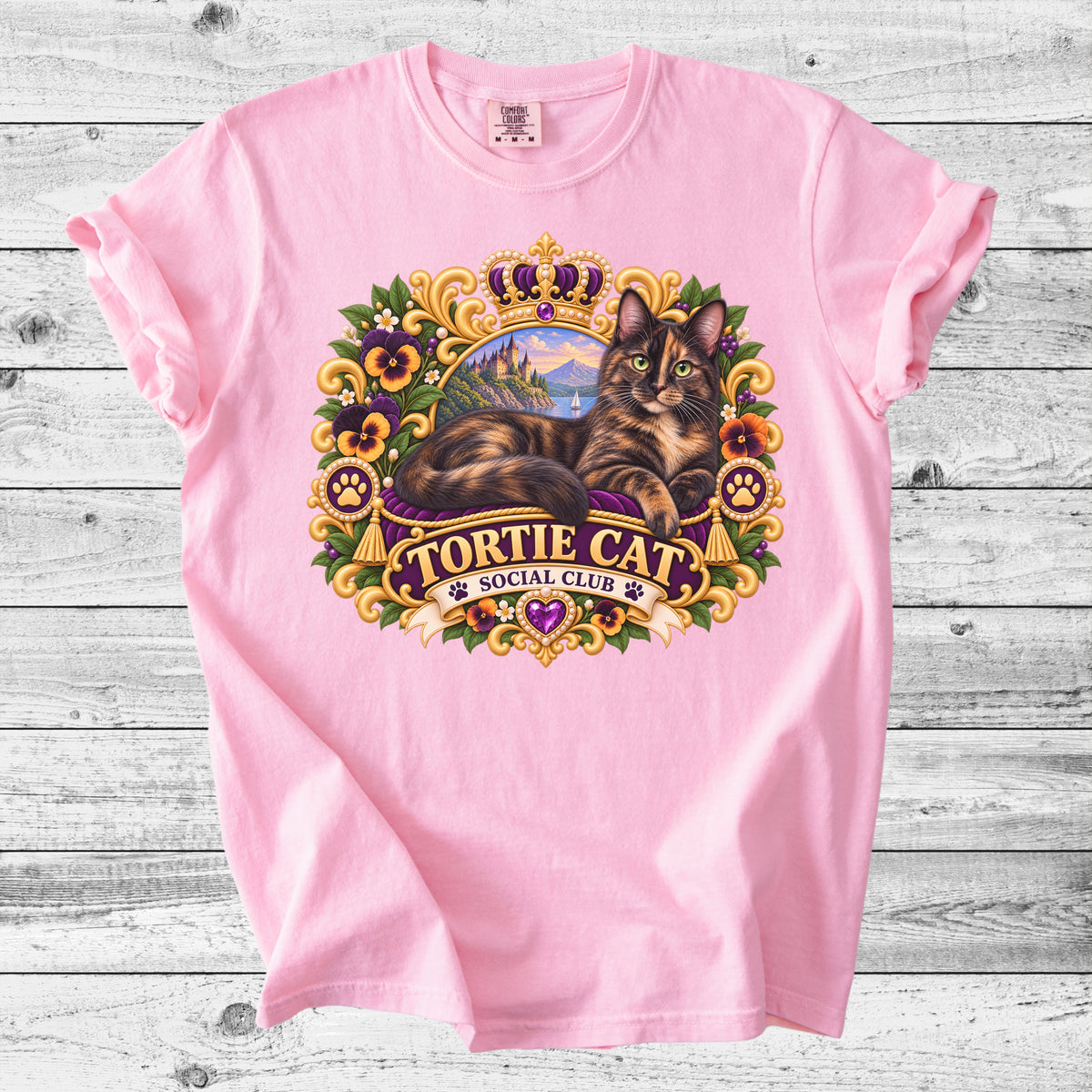 Tortoiseshell Cat T-Shirt | Cute Cat Lover Gift