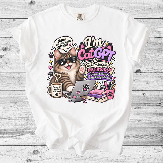 CatGPT Funny Cat T-Shirt | Tech Lover Cat Mom Gift