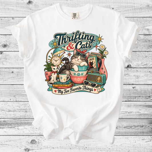 Thrifting & Cats T-Shirt
