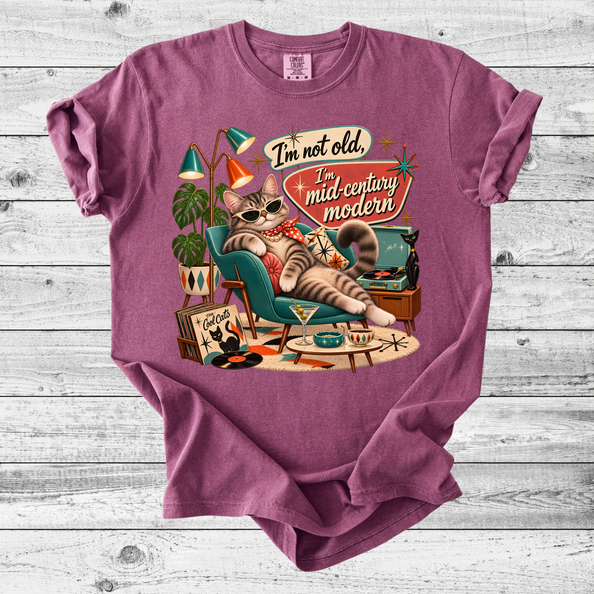 Mid-Century Modern Cat T-Shirt