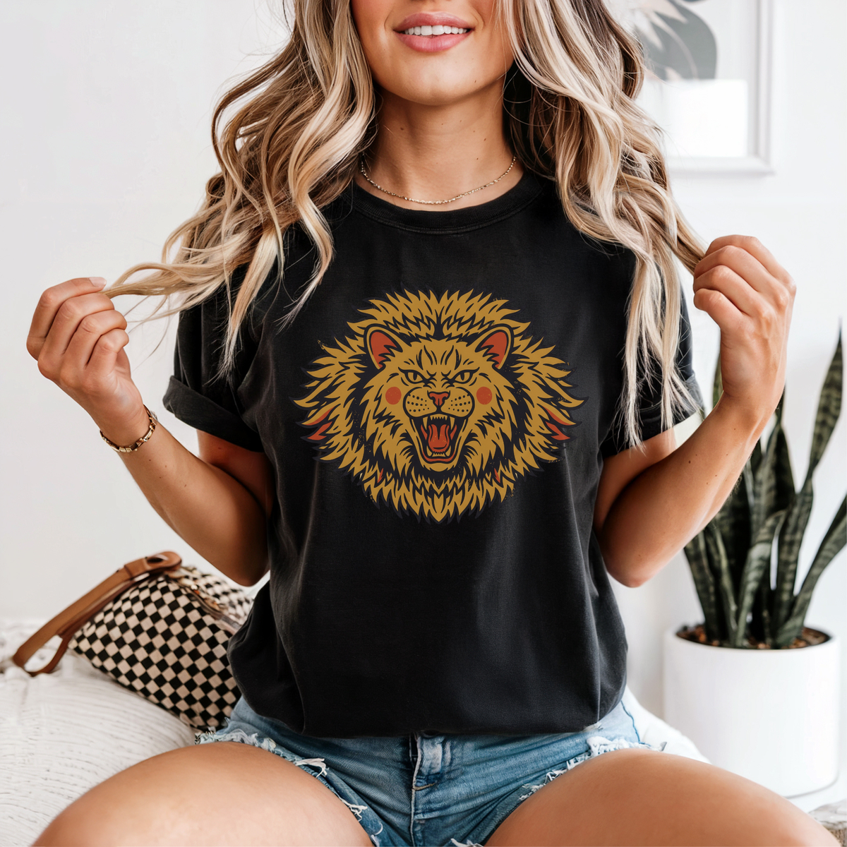 Roaring Lion T-Shirt | Bold Big Cat Lover Gift