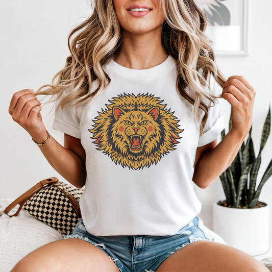 Roaring Lion T-Shirt | Bold Big Cat Lover Gift