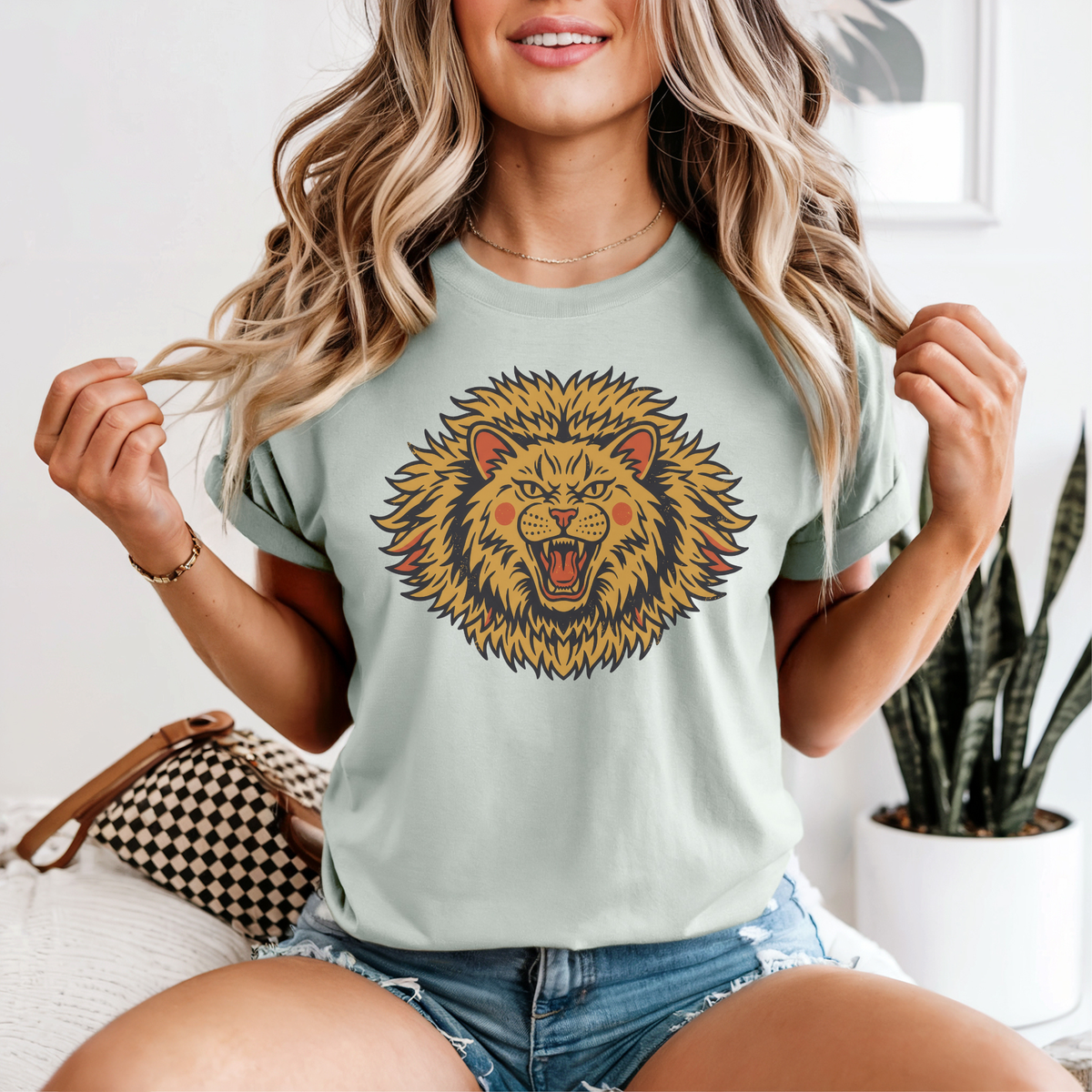 Roaring Lion T-Shirt | Bold Big Cat Lover Gift