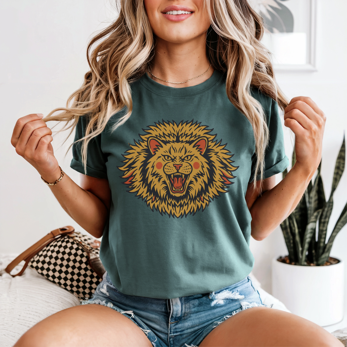 Roaring Lion T-Shirt | Bold Big Cat Lover Gift