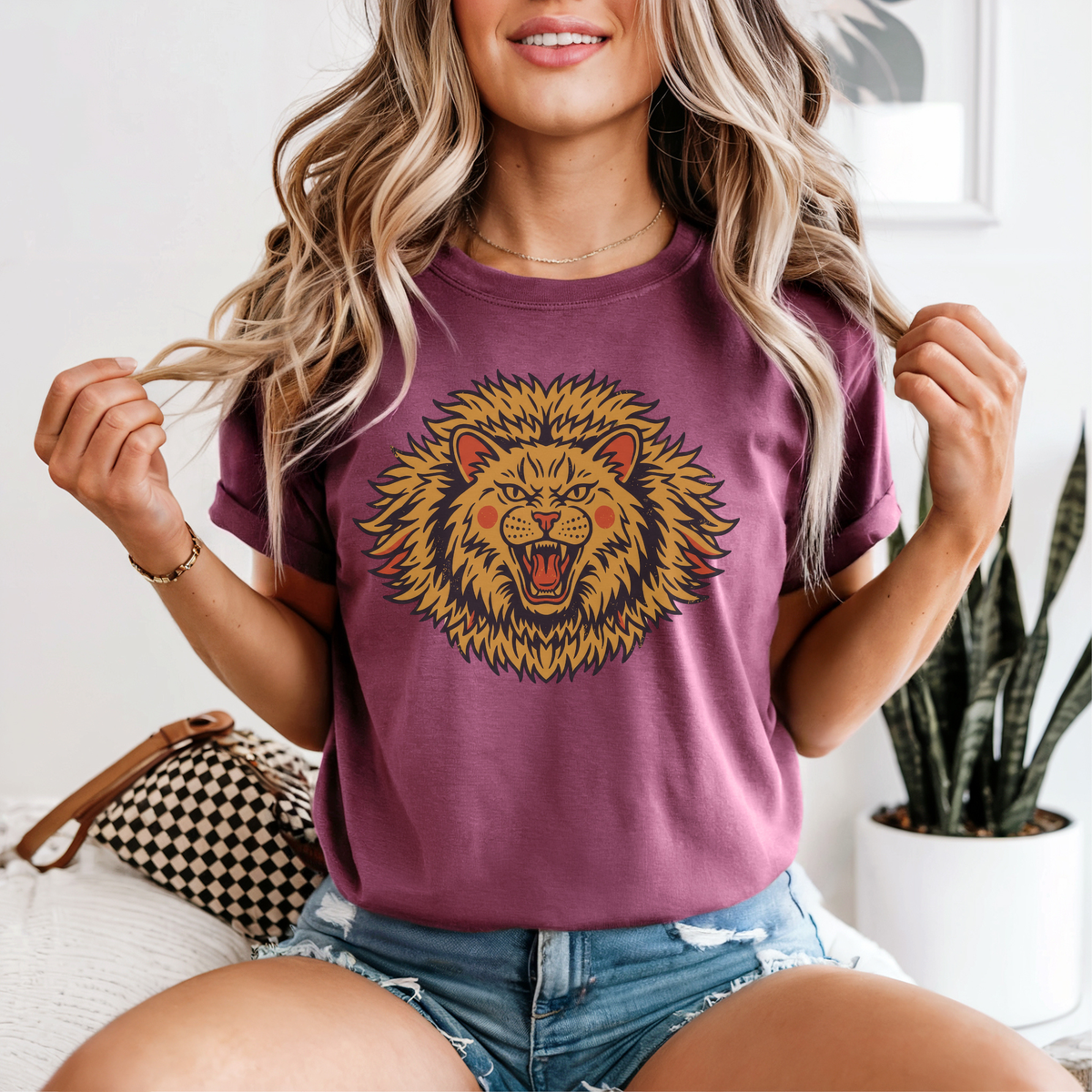 Roaring Lion T-Shirt | Bold Big Cat Lover Gift