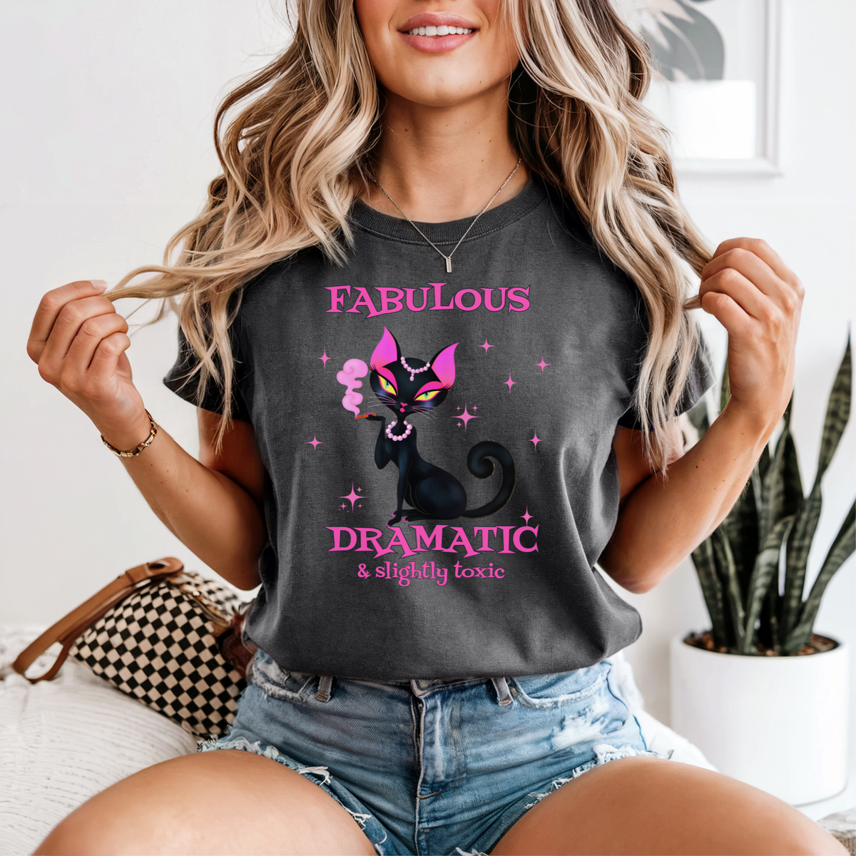 Fabulous Dramatic Cat T-Shirt | Sassy Cat Lover Gift