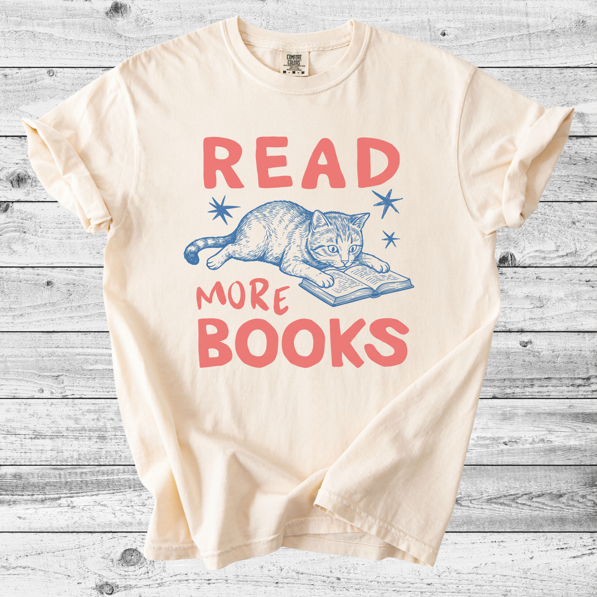 Read More Books Cat T-Shirt | Cute Cat & Book Lover Gift