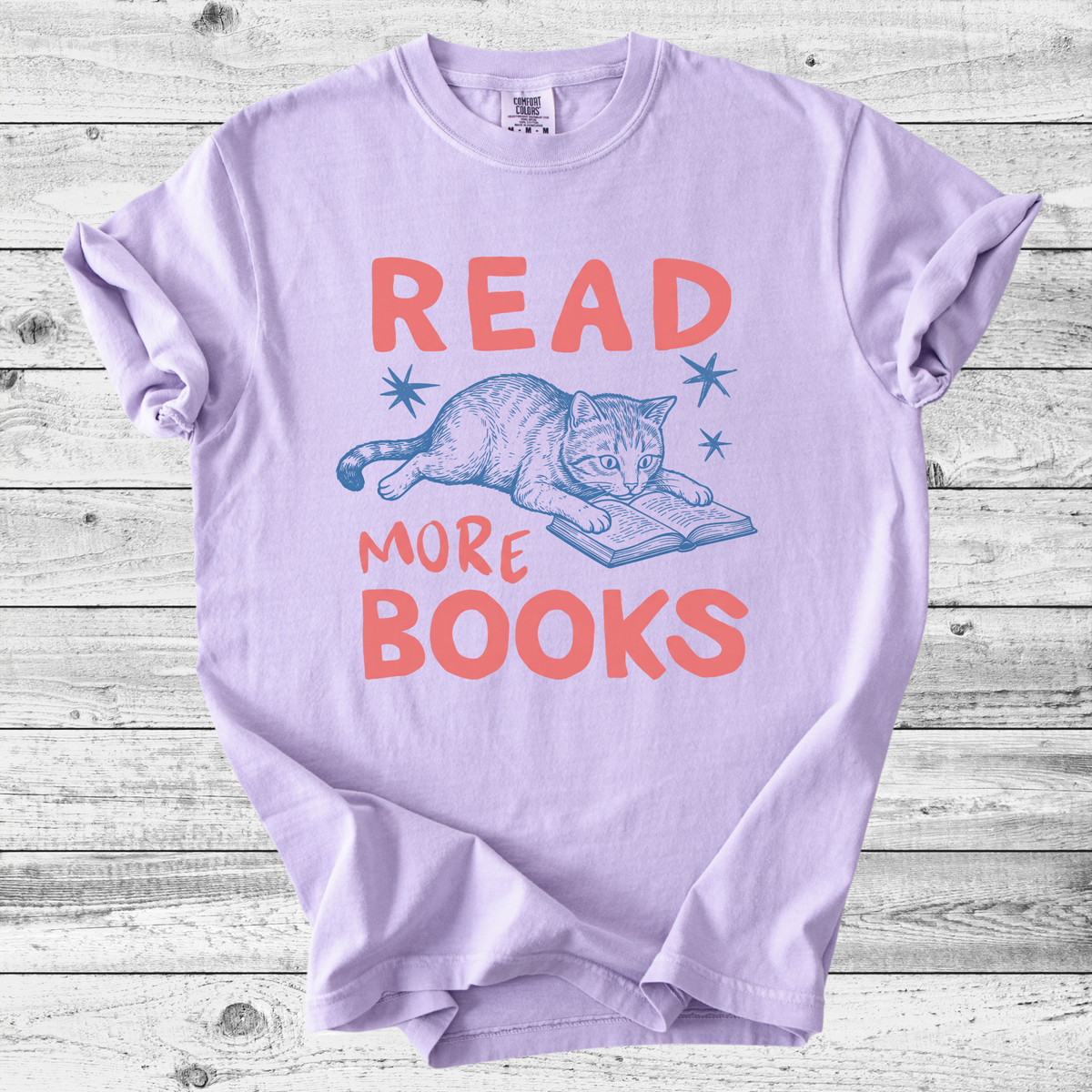 Read More Books Cat T-Shirt | Cute Cat & Book Lover Gift