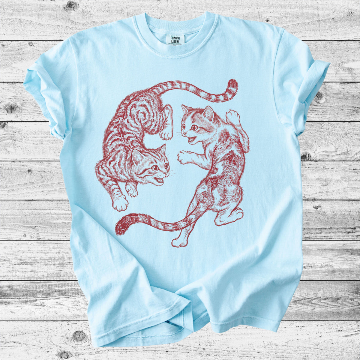 Asian Yin Yang Cats T-Shirt | Unique Cat Mom Gift