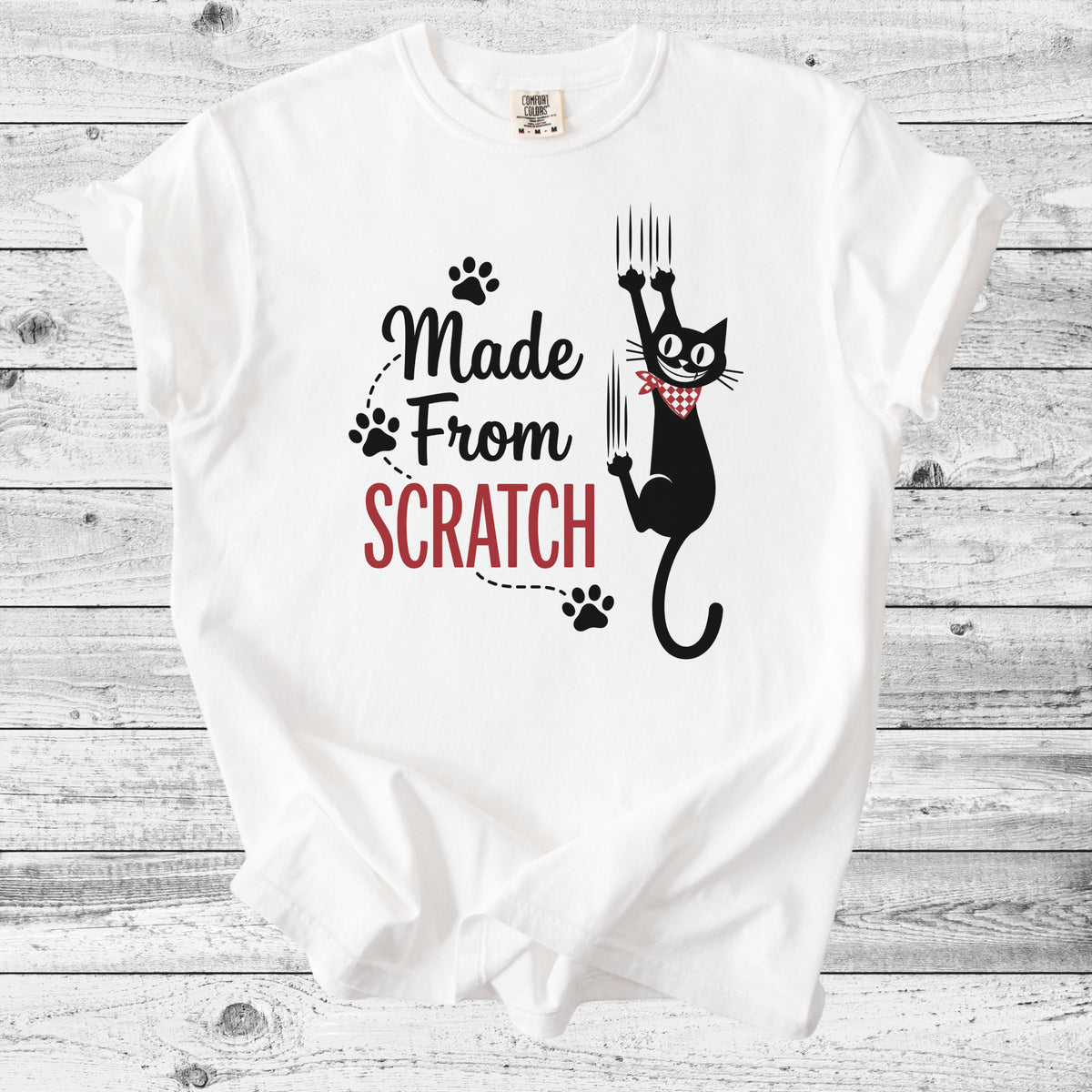 Made From Scratch Cat T-Shirt | Funny Cat Mom Gift