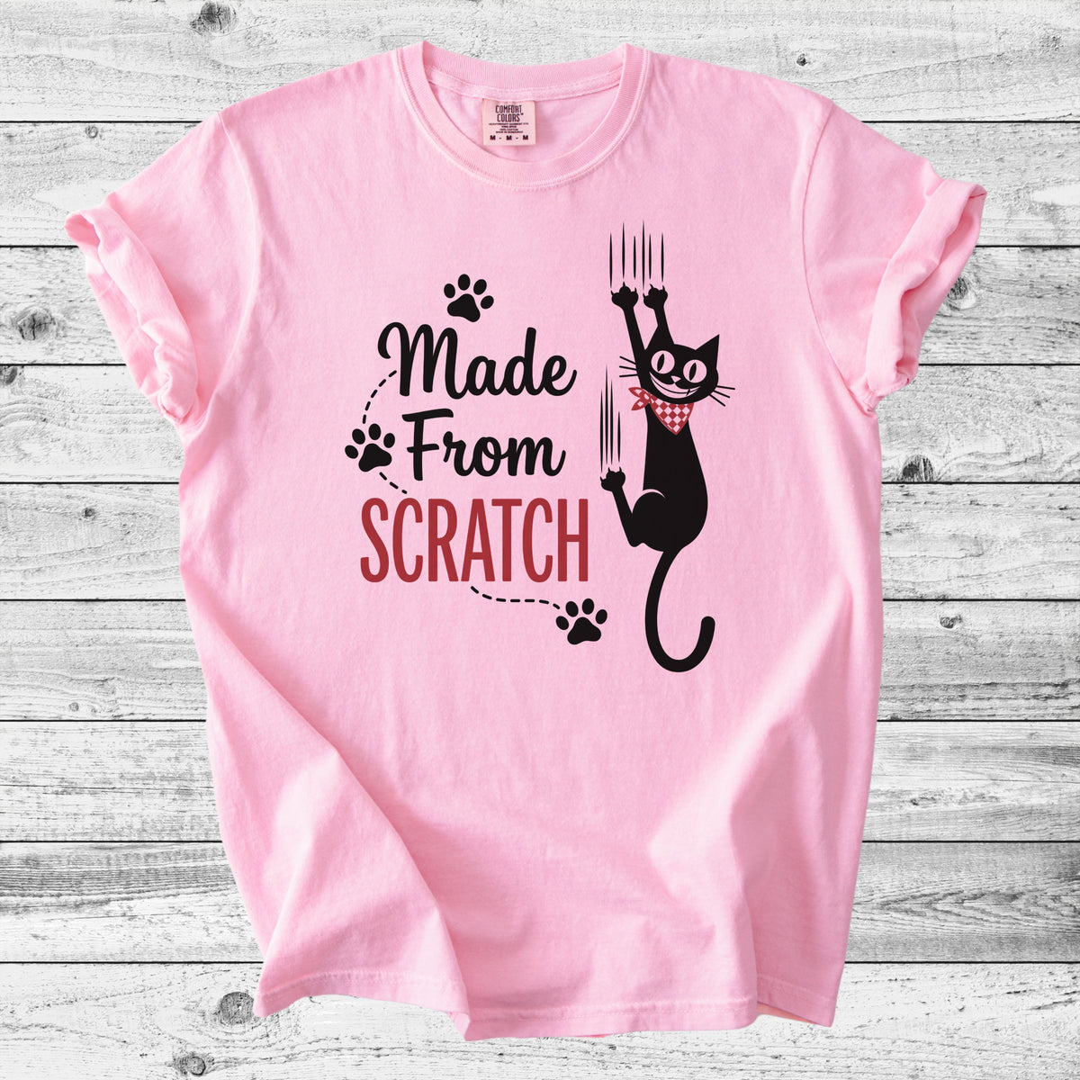 Made From Scratch Cat T-Shirt | Funny Cat Mom Gift