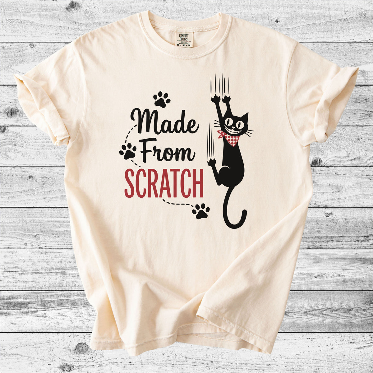 Made From Scratch Cat T-Shirt | Funny Cat Mom Gift