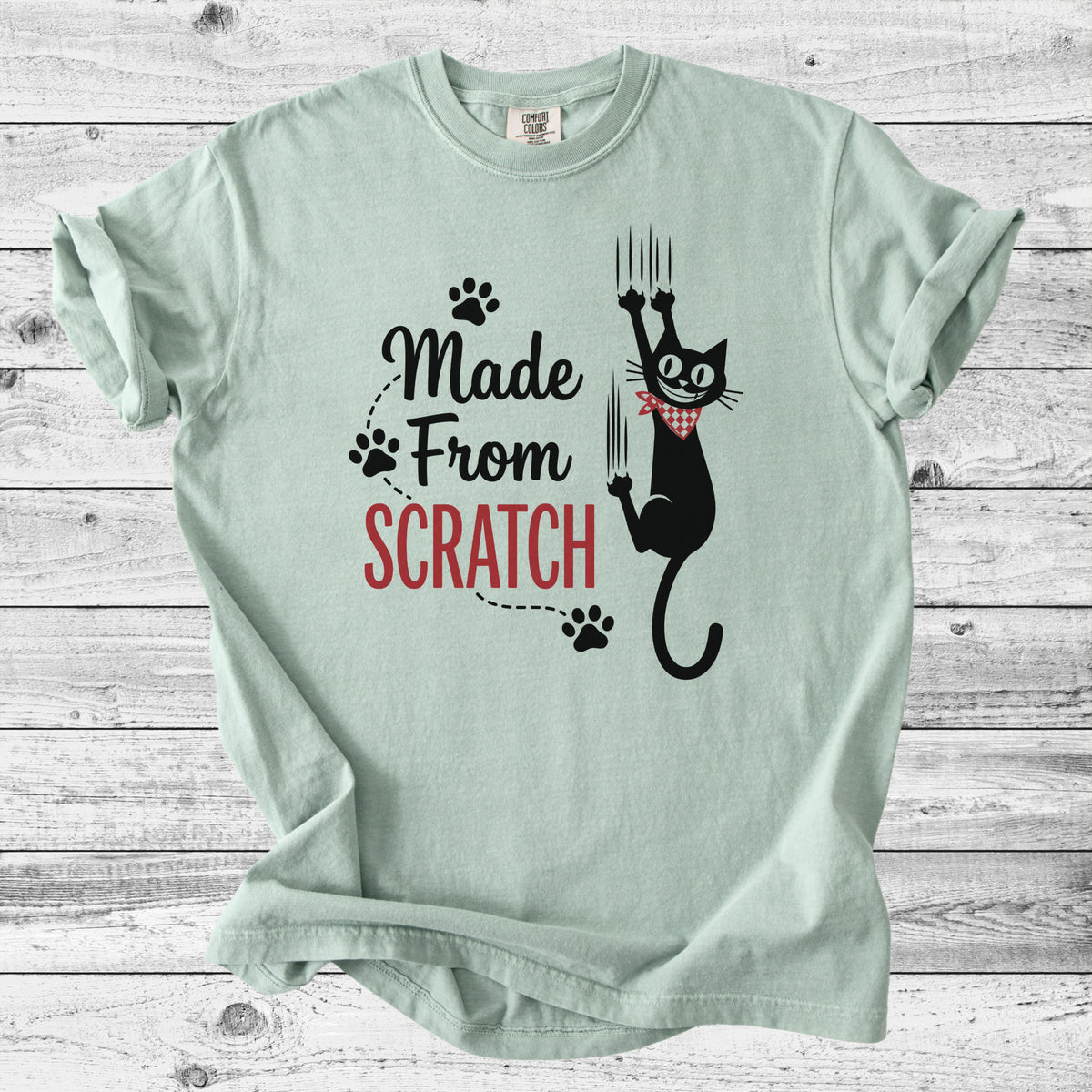 Made From Scratch Cat T-Shirt | Funny Cat Mom Gift