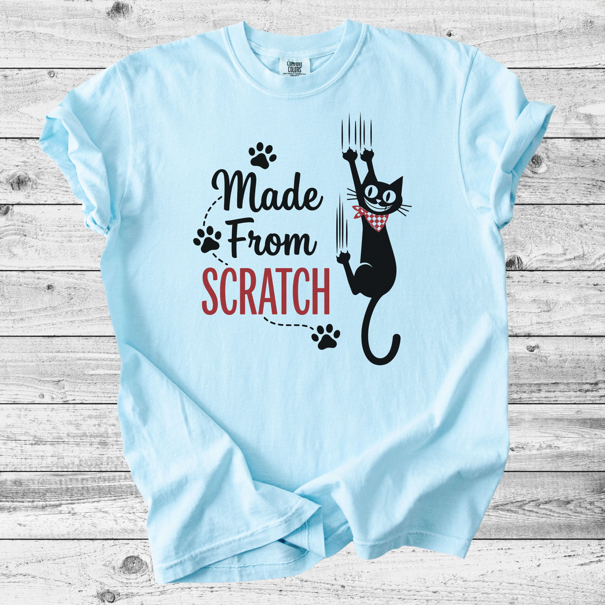 Made From Scratch Cat T-Shirt | Funny Cat Mom Gift