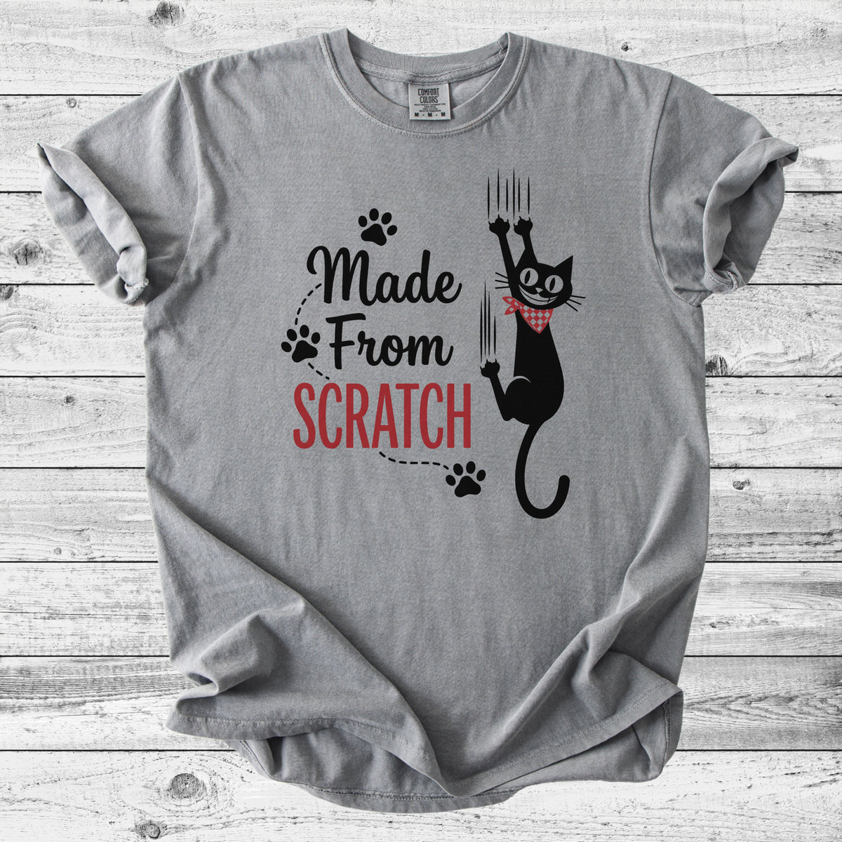Made From Scratch Cat T-Shirt | Funny Cat Mom Gift