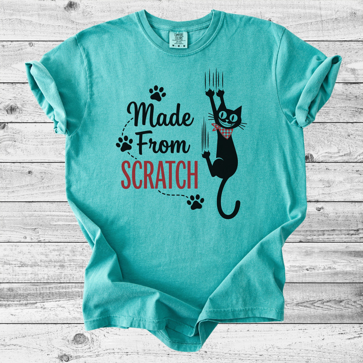 Made From Scratch Cat T-Shirt | Funny Cat Mom Gift