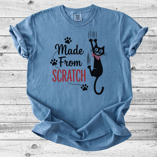 Made From Scratch Cat T-Shirt | Funny Cat Mom Gift
