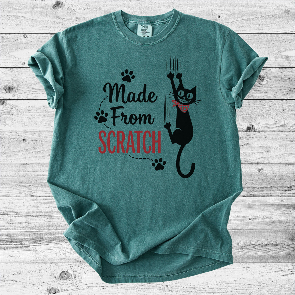 Made From Scratch Cat T-Shirt | Funny Cat Mom Gift