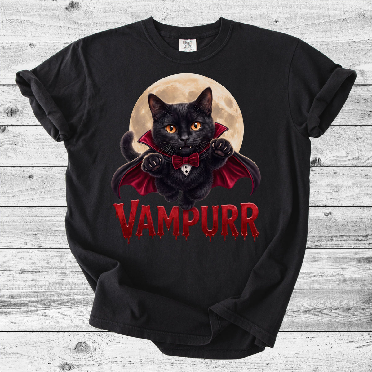 Vampurr Cat T-Shirt | Gothic Cat Lover Gift