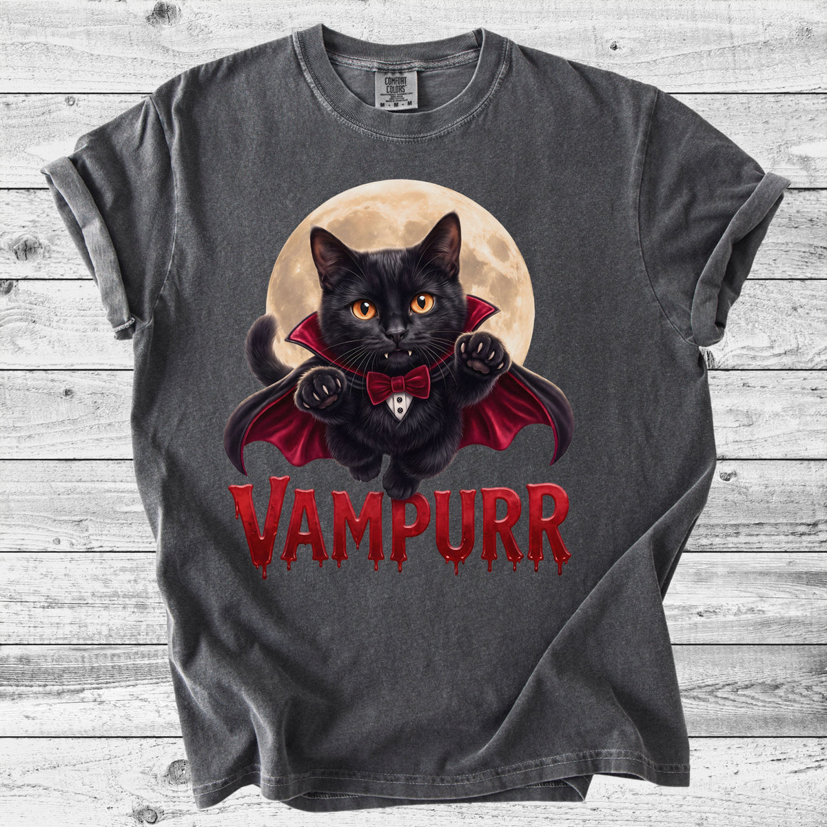 Vampurr Cat T-Shirt | Gothic Cat Lover Gift