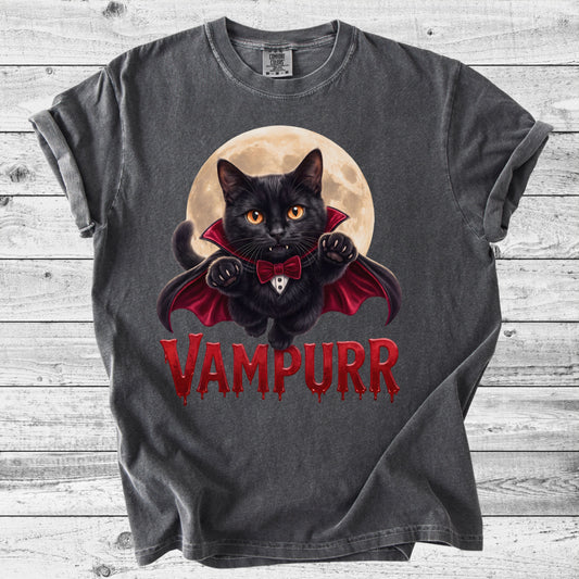 Vampurr Cat T-Shirt | Gothic Cat Lover Gift