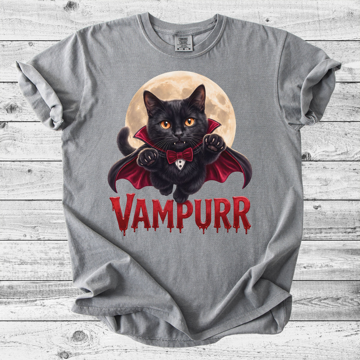 Vampurr Cat T-Shirt | Gothic Cat Lover Gift