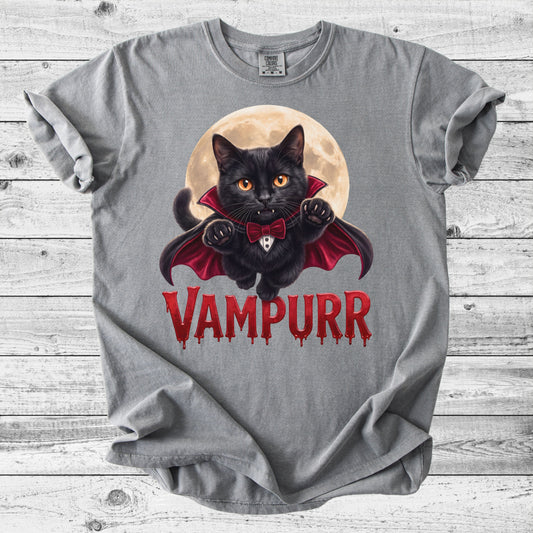 Vampurr Cat T-Shirt | Gothic Cat Lover Gift