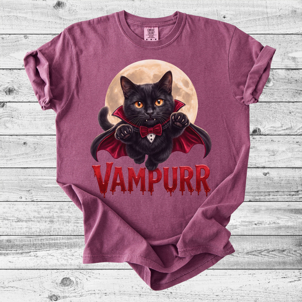Vampurr Cat T-Shirt | Gothic Cat Lover Gift