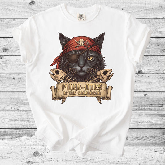 Pirate Cat T-Shirt | Funny Cat Mom Gift
