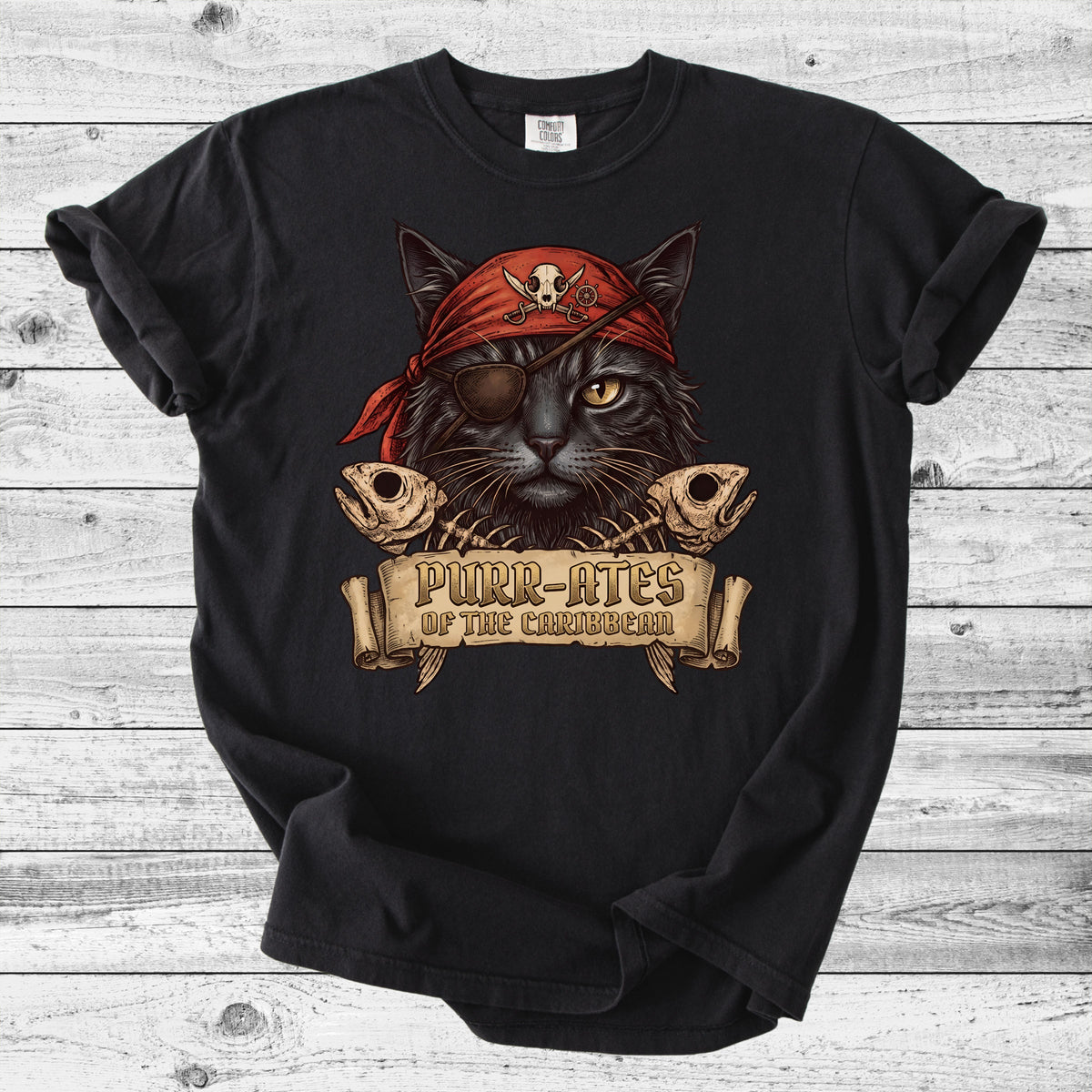 Pirate Cat T-Shirt | Funny Cat Mom Gift