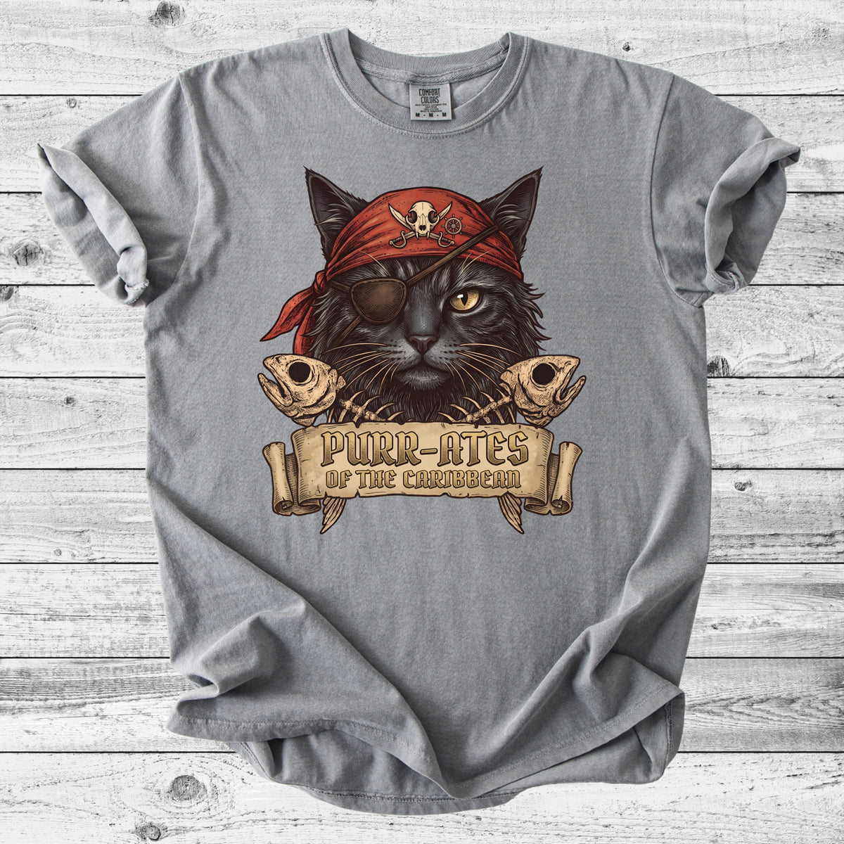 Pirate Cat T-Shirt | Funny Cat Mom Gift