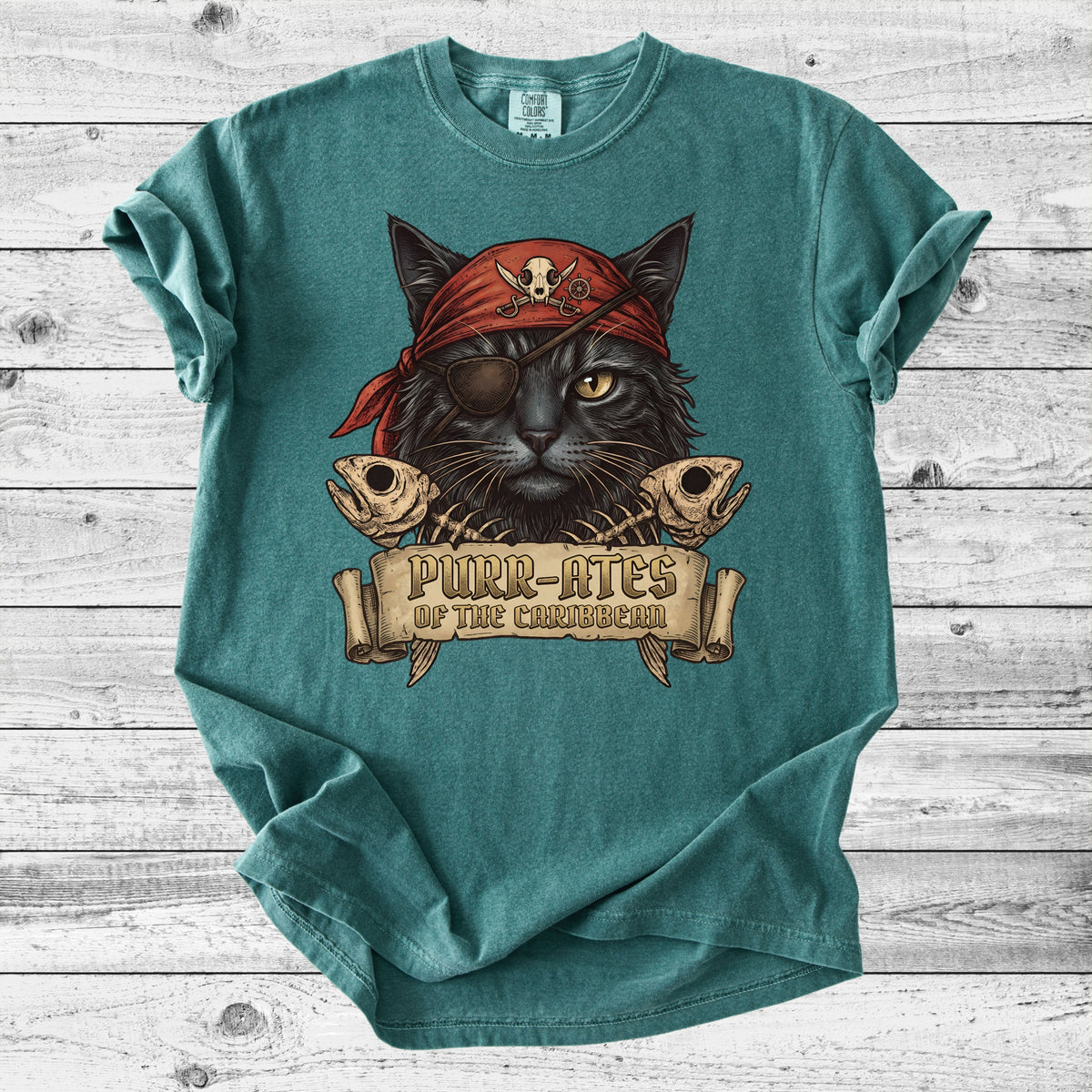 Pirate Cat T-Shirt | Funny Cat Mom Gift