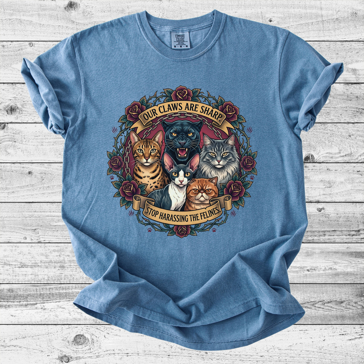 Our Claws Are Sharp Cat T-Shirt | Edgy Cat Mom Gift