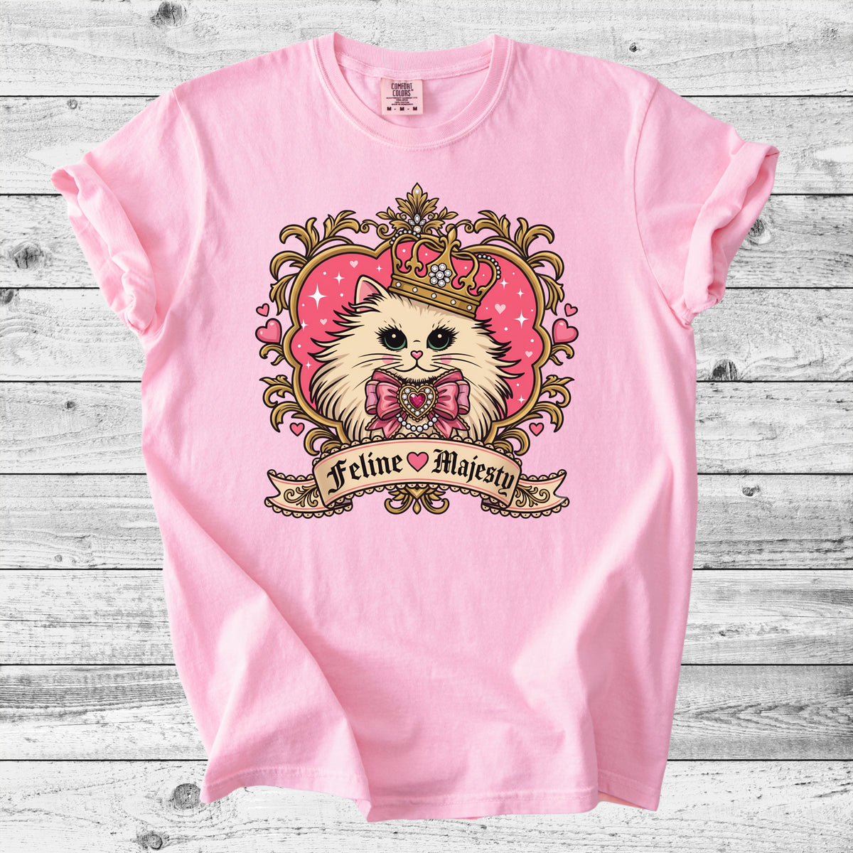 Feline Majesty Princess Cat T-Shirt | Cute Cat Mom Gift