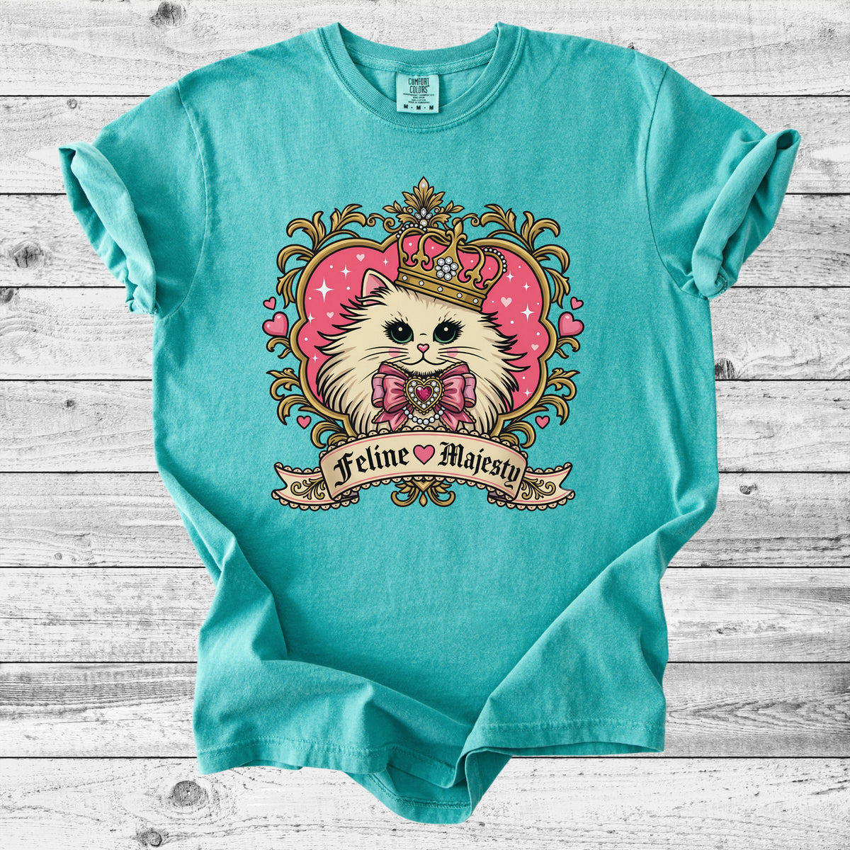 Feline Majesty Princess Cat T-Shirt | Cute Cat Mom Gift