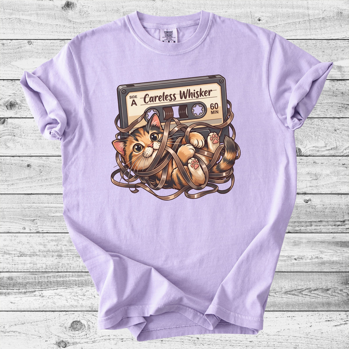 Careless Whisker Cassette Cat T-Shirt | Retro Cat Lover Gift