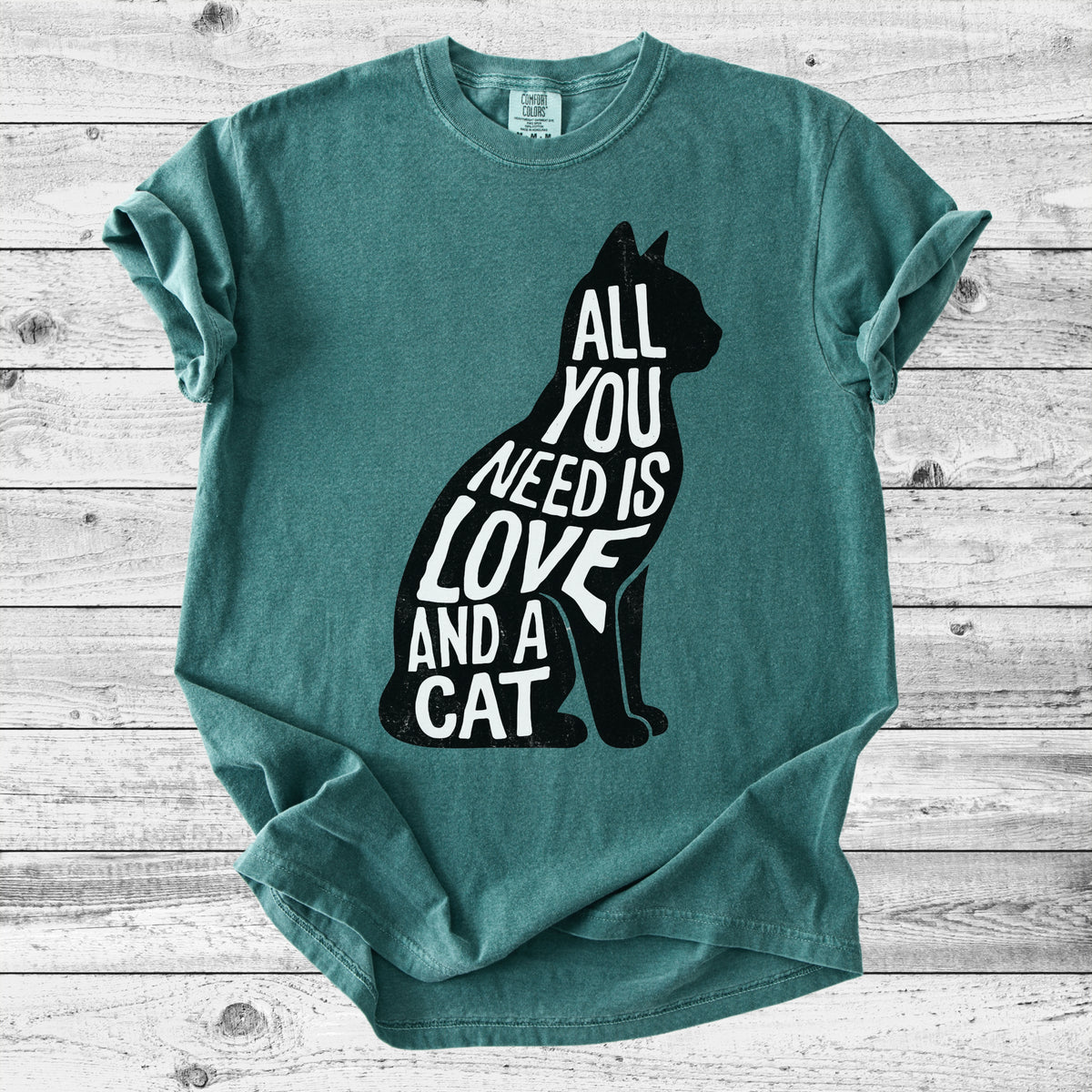 All You Need Is Love and a Cat T-Shirt | Sweet Cat Mom Gift