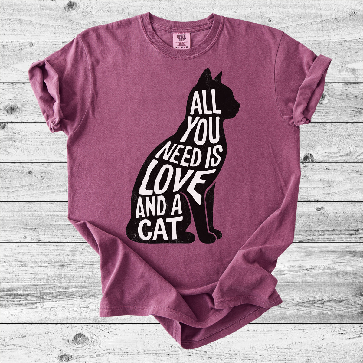 All You Need Is Love and a Cat T-Shirt | Sweet Cat Mom Gift