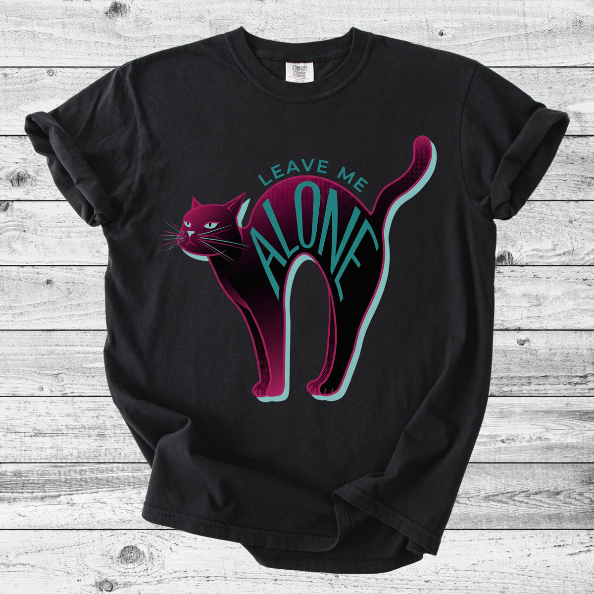 Leave Me Alone T-Shirt | Funny Introvert Cat Mom Gift