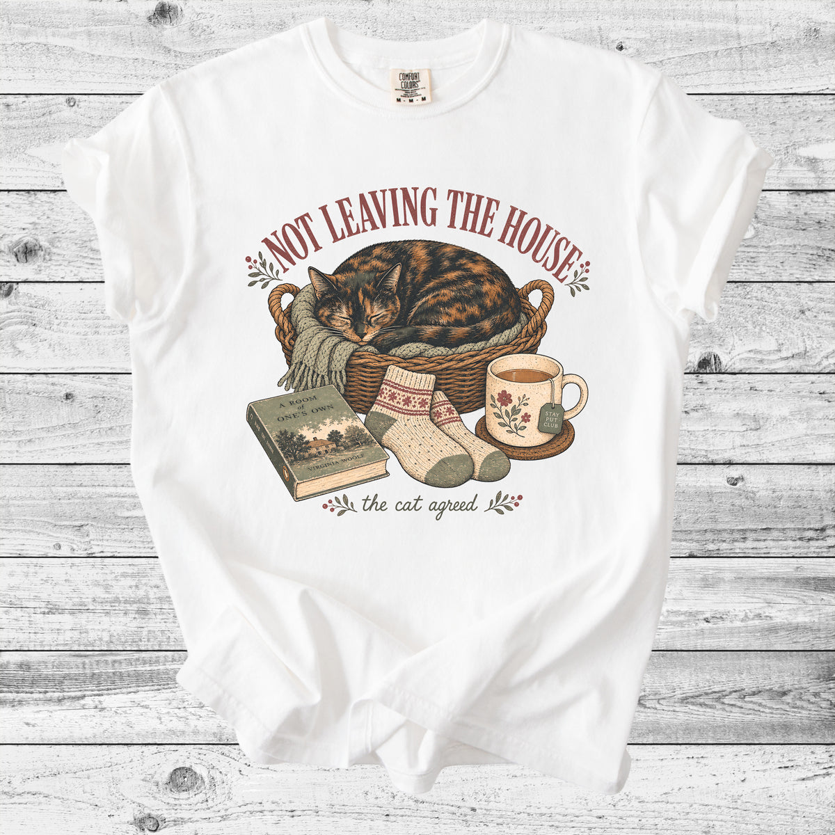 Not Leaving The House Cat T-Shirt | Introvert Cat Mom Gift