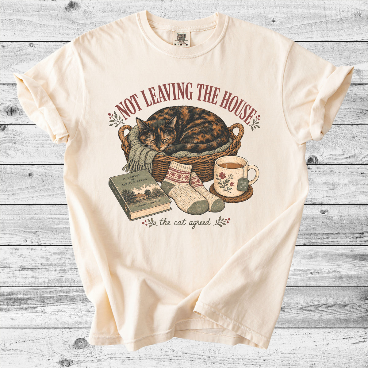 Not Leaving The House Cat T-Shirt | Introvert Cat Mom Gift